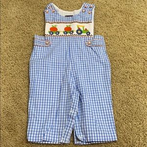 Boys blue plaid fall Jon Jon